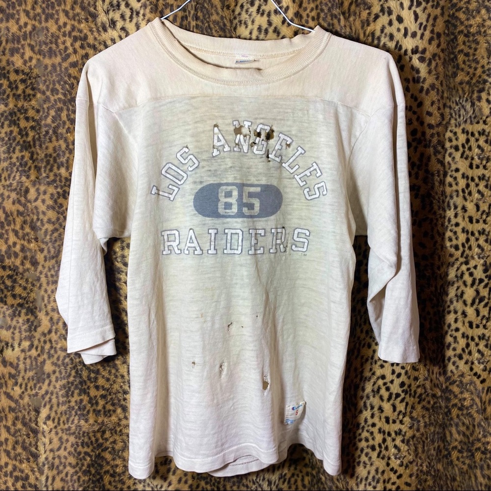Vintage 1985 Los Angeles Raiders 3/4 sleeve